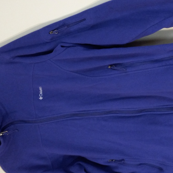 Purple Columbia Long Sleeve, Zip Up, With Pockets Sweatshirt - Picture 3 of 12